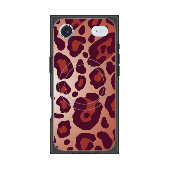 プレミアムスクエアケース with MagSafe［ Leopard - Red ］