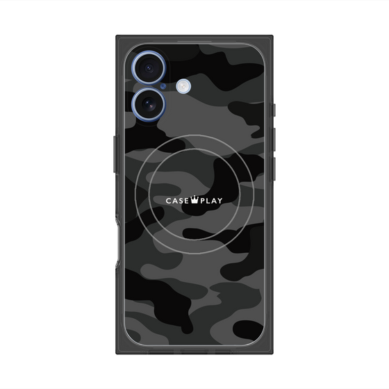 プレミアムスクエアケース with MagSafe［ Camouflage - Black ］