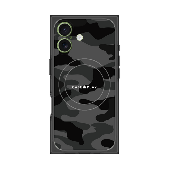 プレミアムスクエアケース with MagSafe［ Camouflage - Black ］