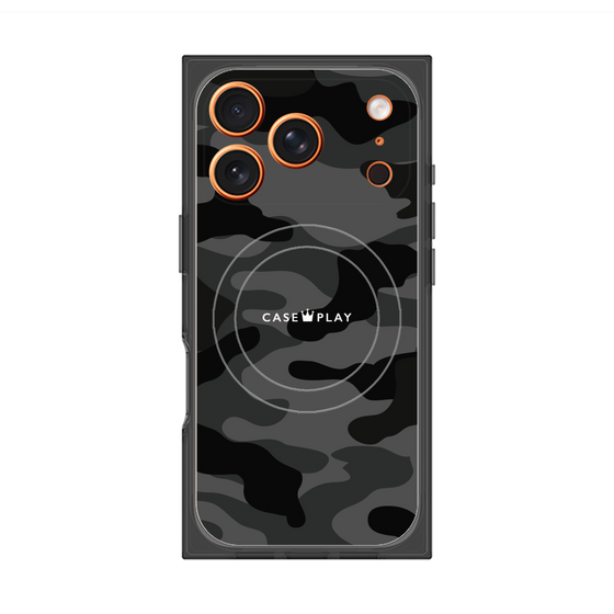 プレミアムスクエアケース with MagSafe［ Camouflage - Black ］
