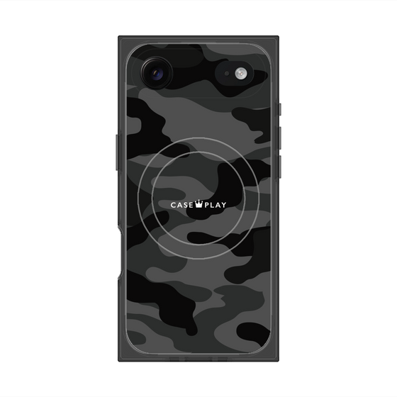 プレミアムスクエアケース with MagSafe［ Camouflage - Black ］