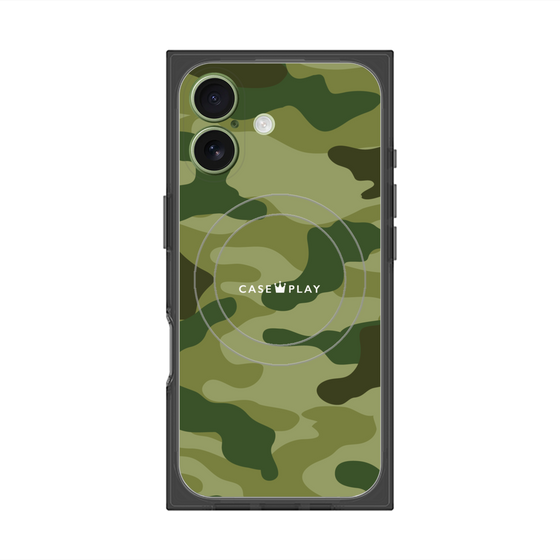 プレミアムスクエアケース with MagSafe［ Camouflage - Green ］