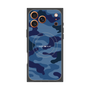 プレミアムスクエアケース with MagSafe［ Camouflage - Blue ］
