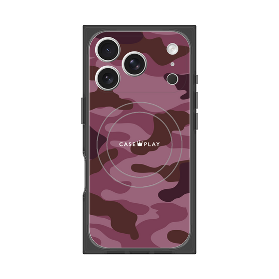 プレミアムスクエアケース with MagSafe［ Camouflage - Pink ］