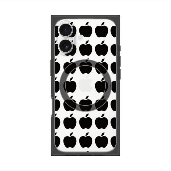 プレミアムスクエアケース with MagSafe［ Apple - Black ］