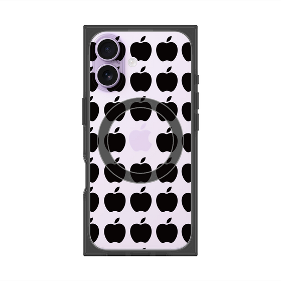 プレミアムスクエアケース with MagSafe［ Apple - Black ］