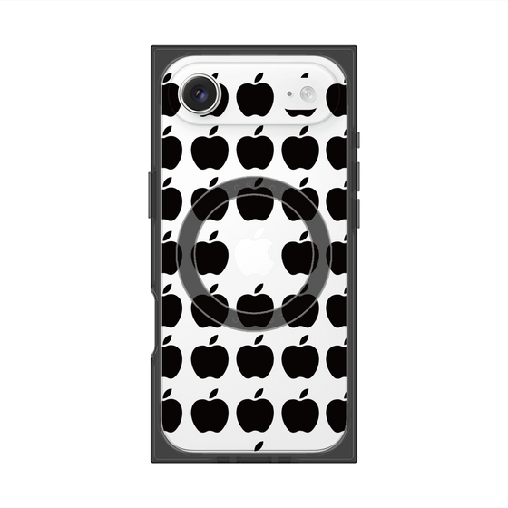 プレミアムスクエアケース with MagSafe［ Apple - Black ］