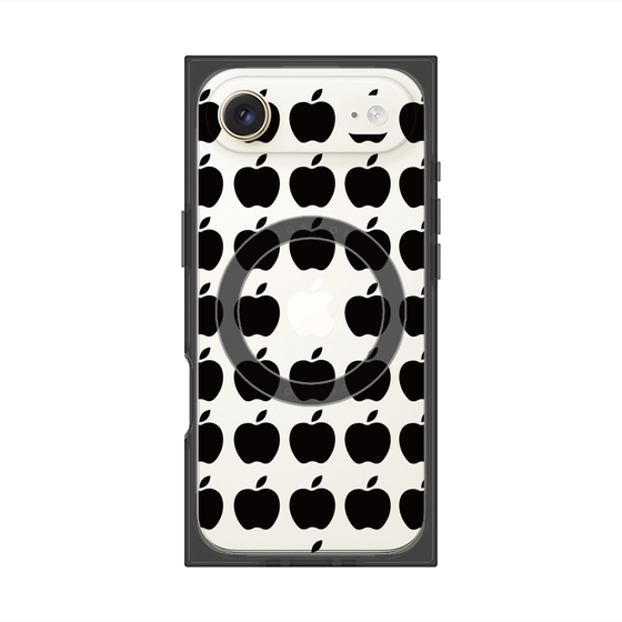 プレミアムスクエアケース with MagSafe［ Apple - Black ］