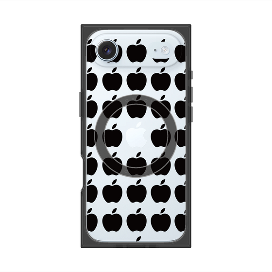 プレミアムスクエアケース with MagSafe［ Apple - Black ］