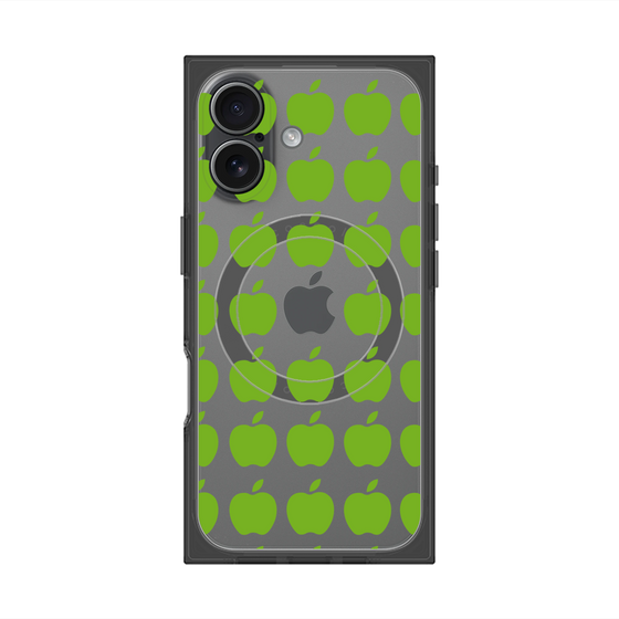 プレミアムスクエアケース with MagSafe［ Apple - Green ］