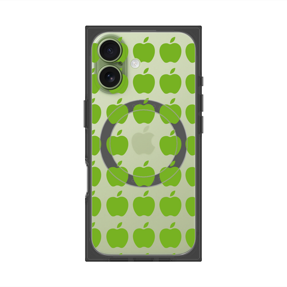 プレミアムスクエアケース with MagSafe［ Apple - Green ］