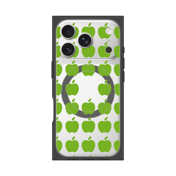 プレミアムスクエアケース with MagSafe［ Apple - Green ］