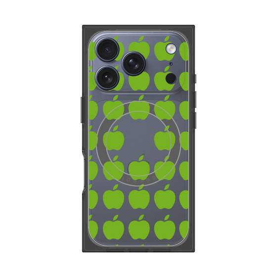 プレミアムスクエアケース with MagSafe［ Apple - Green ］
