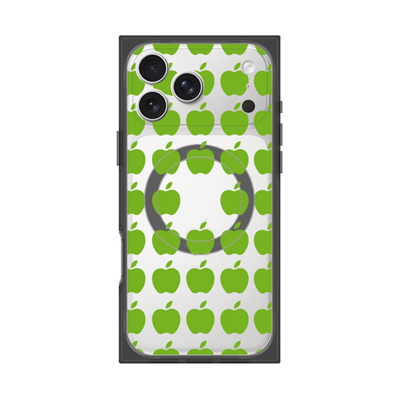 プレミアムスクエアケース with MagSafe［ Apple - Green ］