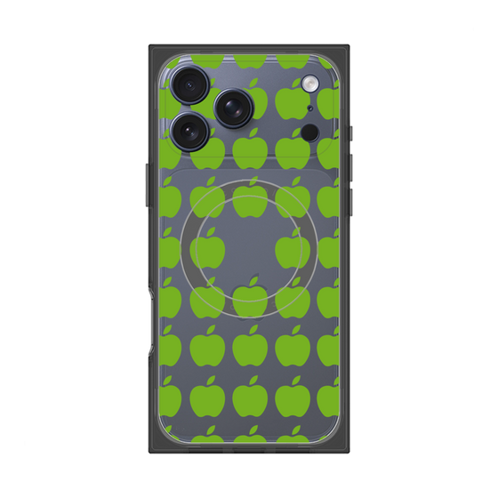 プレミアムスクエアケース with MagSafe［ Apple - Green ］
