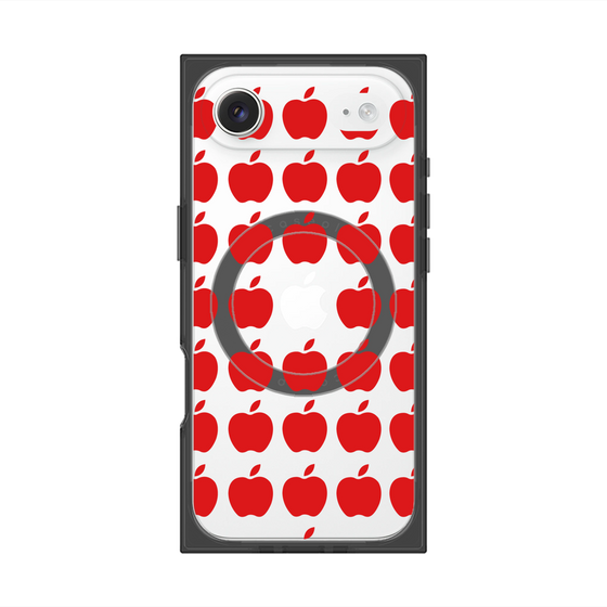 プレミアムスクエアケース with MagSafe［ Apple - Red ］