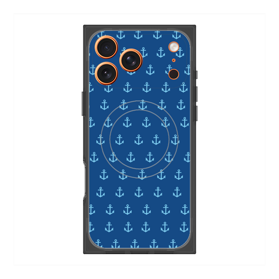 プレミアムスクエアケース with MagSafe［ Anchor - Blue ］