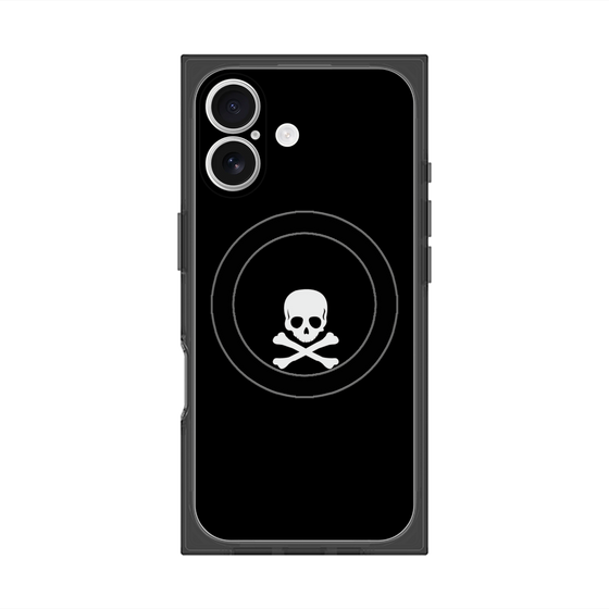 プレミアムスクエアケース with MagSafe［ スカル - Black ］