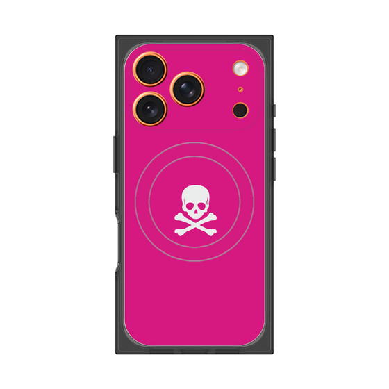 プレミアムスクエアケース with MagSafe［ スカル - Pink ］