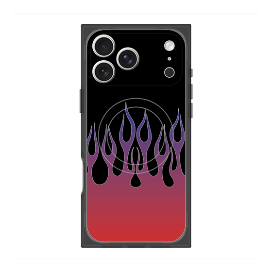 プレミアムスクエアケース with MagSafe［ 炎 - Red ］
