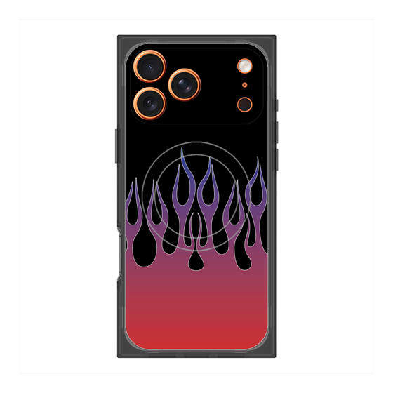 プレミアムスクエアケース with MagSafe［ 炎 - Red ］