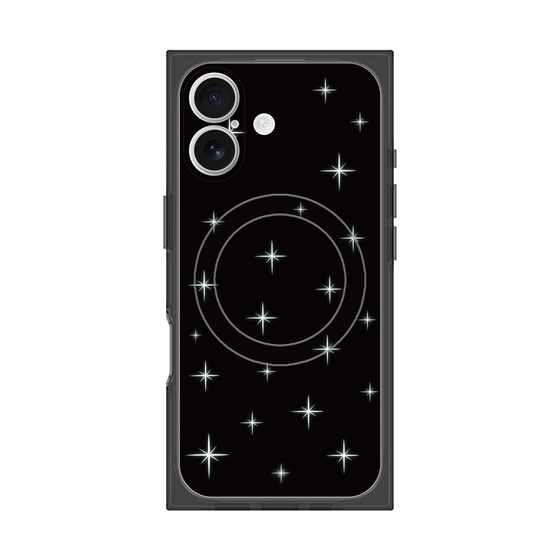 プレミアムスクエアケース with MagSafe［ Glitter - Black ］