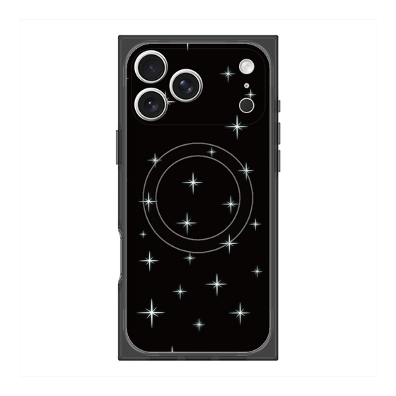 プレミアムスクエアケース with MagSafe［ Glitter - Black ］
