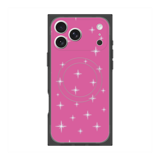 プレミアムスクエアケース with MagSafe［ Glitter - Pink ］