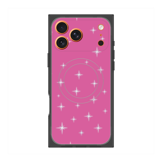 プレミアムスクエアケース with MagSafe［ Glitter - Pink ］