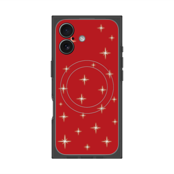 プレミアムスクエアケース with MagSafe［ Glitter - Red ］