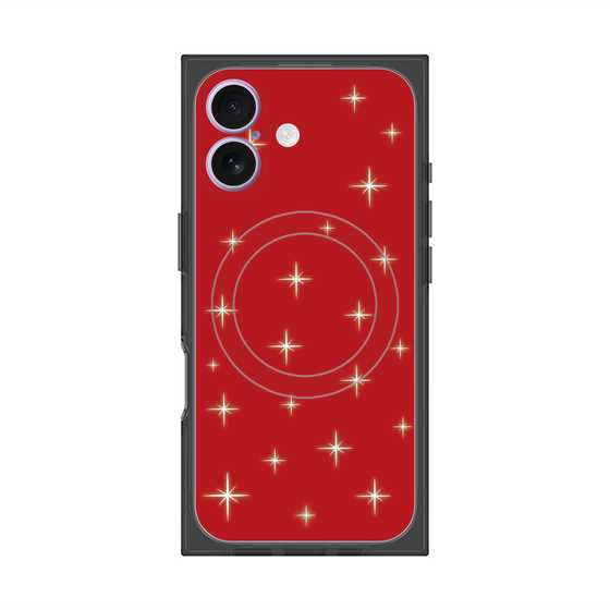 プレミアムスクエアケース with MagSafe［ Glitter - Red ］