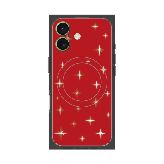 プレミアムスクエアケース with MagSafe［ Glitter - Red ］