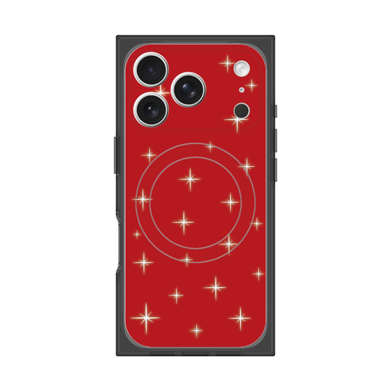 プレミアムスクエアケース with MagSafe［ Glitter - Red ］