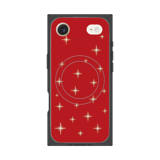 プレミアムスクエアケース with MagSafe［ Glitter - Red ］