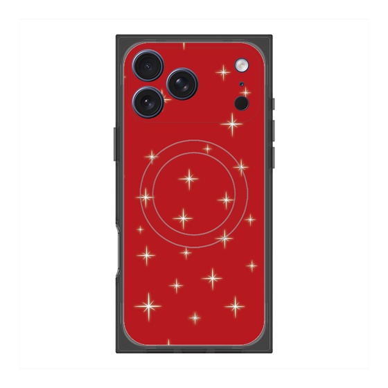 プレミアムスクエアケース with MagSafe［ Glitter - Red ］