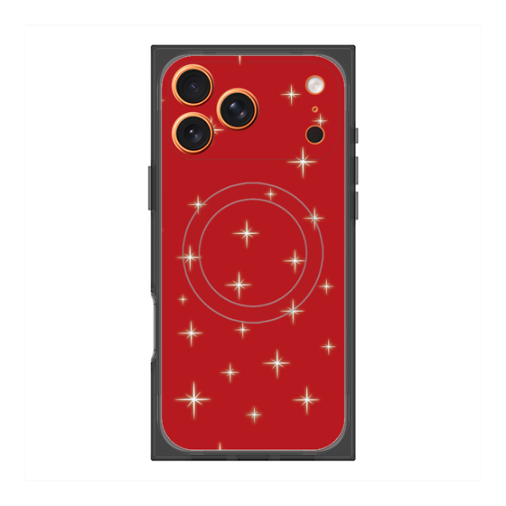 プレミアムスクエアケース with MagSafe［ Glitter - Red ］