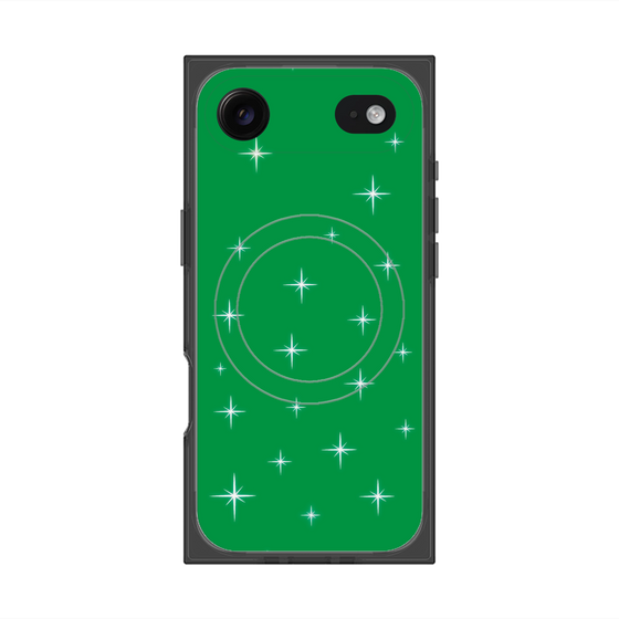 プレミアムスクエアケース with MagSafe［ Glitter - Green ］