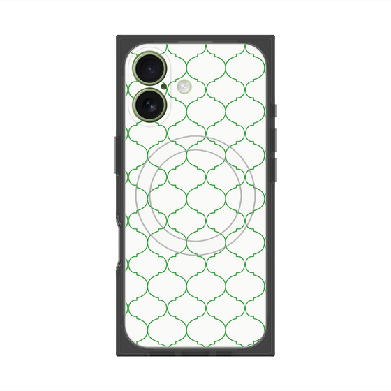 プレミアムスクエアケース with MagSafe［ Moroccan1 -Green ］