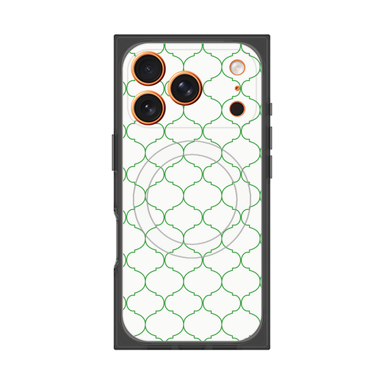 プレミアムスクエアケース with MagSafe［ Moroccan1 -Green ］