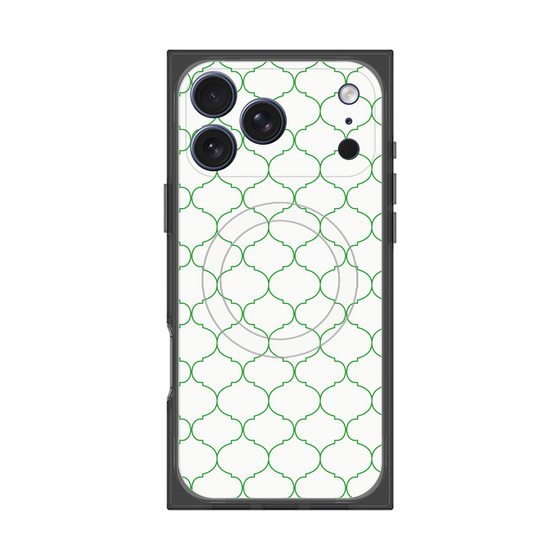 プレミアムスクエアケース with MagSafe［ Moroccan1 -Green ］