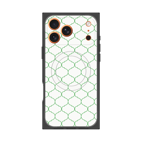 プレミアムスクエアケース with MagSafe［ Moroccan1 -Green ］