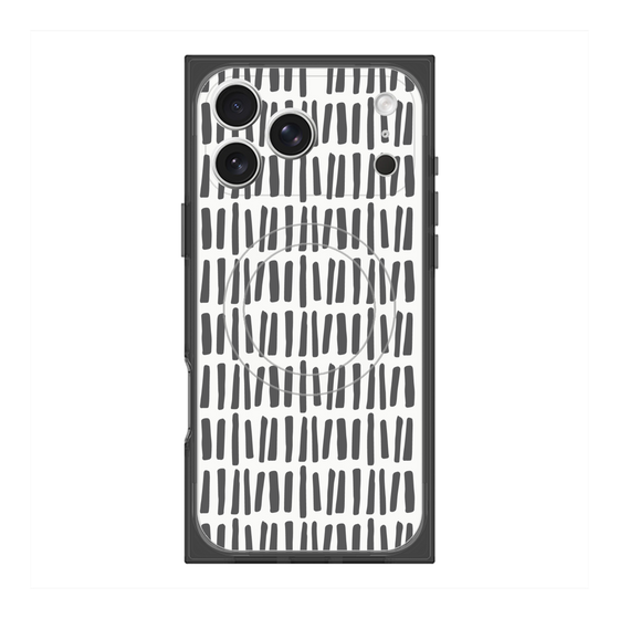プレミアムスクエアケース with MagSafe［ Nordic - Black ］