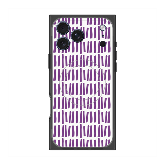 プレミアムスクエアケース with MagSafe［ Nordic - Purple ］