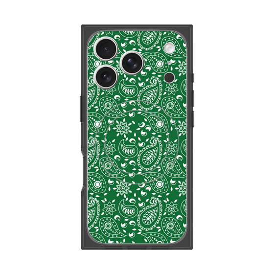 プレミアムスクエアケース with MagSafe［ ペイズリー - Green ］