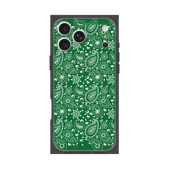 プレミアムスクエアケース with MagSafe［ ペイズリー - Green ］