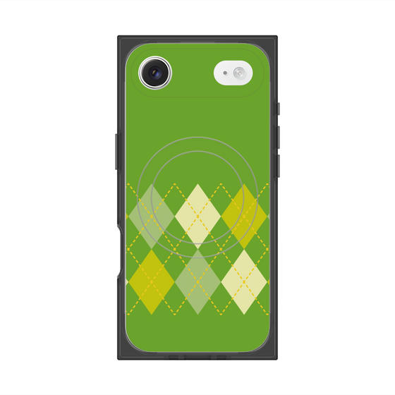 プレミアムスクエアケース with MagSafe［ Nordic Argyle - Green ］