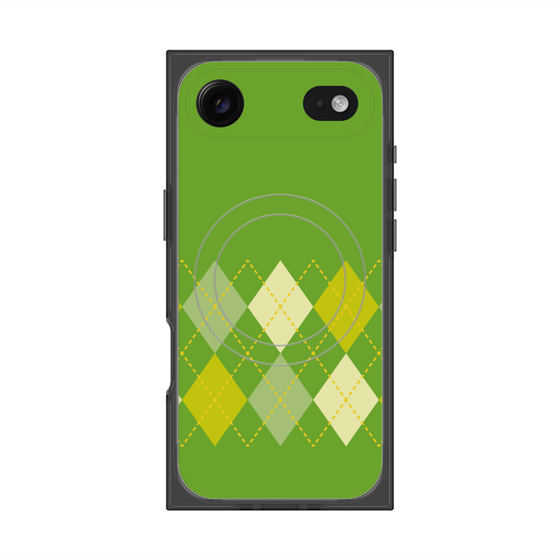 プレミアムスクエアケース with MagSafe［ Nordic Argyle - Green ］