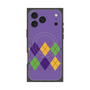プレミアムスクエアケース with MagSafe［ Nordic Argyle - Purple ］