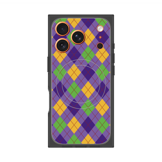 プレミアムスクエアケース with MagSafe［ Argyle - Purple ］