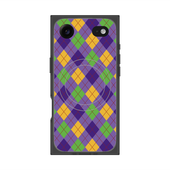 プレミアムスクエアケース with MagSafe［ Argyle - Purple ］